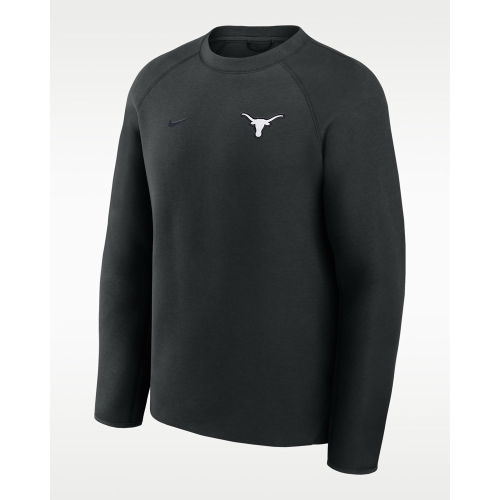 Texas Longhorns Men's XXL (2XL) Nike Tech Fleece Crewneck Sweatshirt Black - New